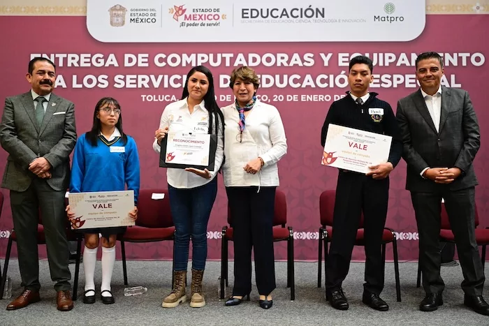 Transforma Gobernadora Delfina Gómez Álvarez más de 15 mil llantas abandonadas en computadoras para estudiantes de educación especial