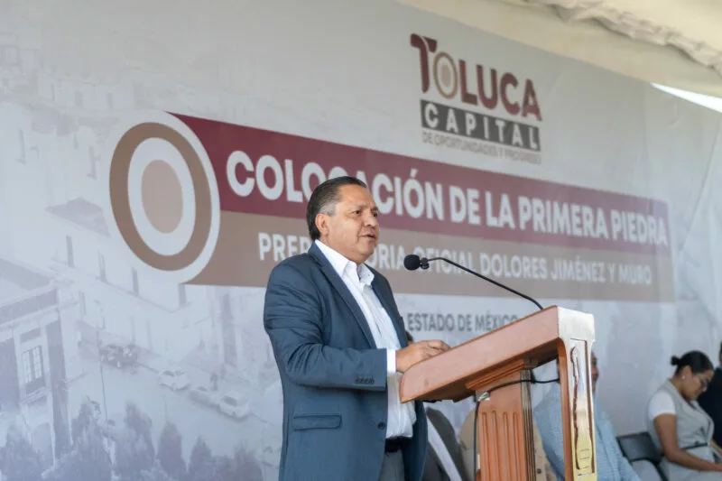 Colocan Primera Piedra de la Preparatoria Dolores Jiménez y Muro, en San Buenaventura