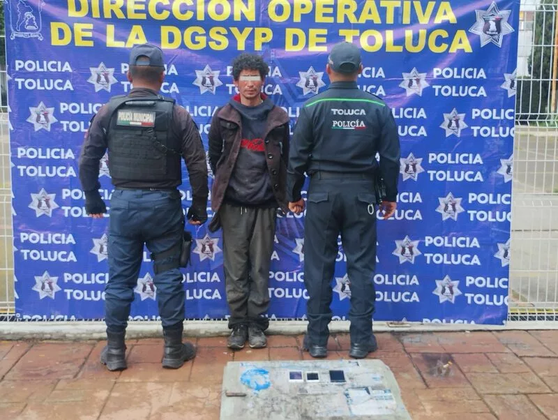 Domingo de operativos exitosos en Toluca: tres detenidos y un auto recuperado