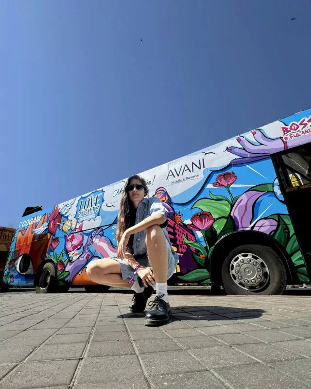 Bosska ofrece su arte a la manifestación LGTBIQ+ de Madrid