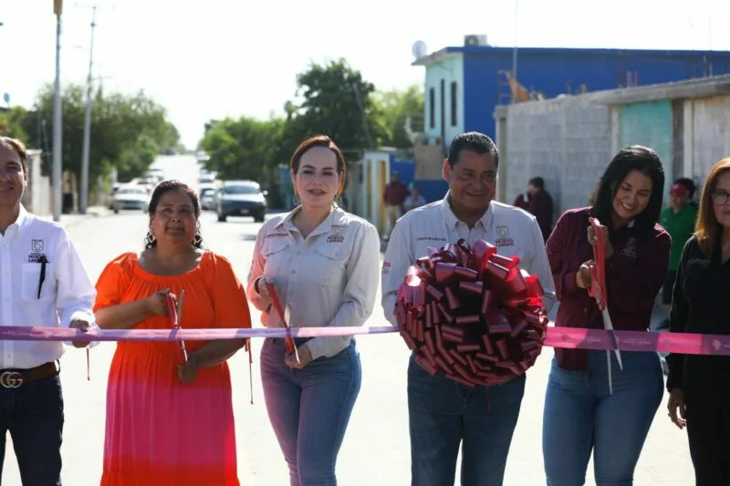 Carmen Lilia Canturosas Moderniza vialidades en la Colonia 150 aniversario