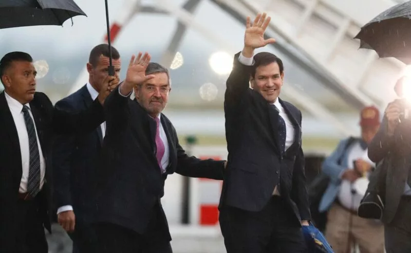 El canciller De la Fuente recibe al secretario de Estado de Estados Unidos, Marco Rubio, en visita de trabajo a México