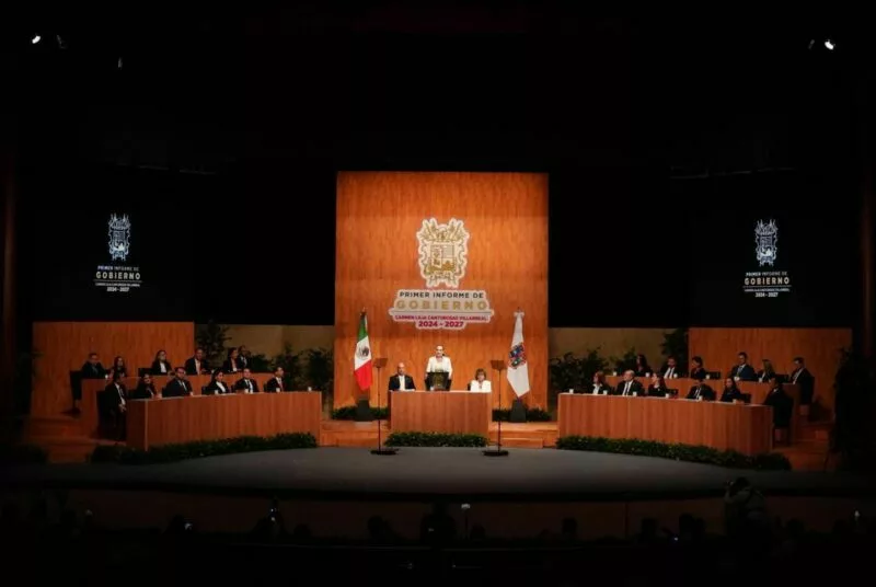 Carmen Lilia Canturosas Villarreal rindió su Primer Informe de Gobierno del periodo 2024-2027