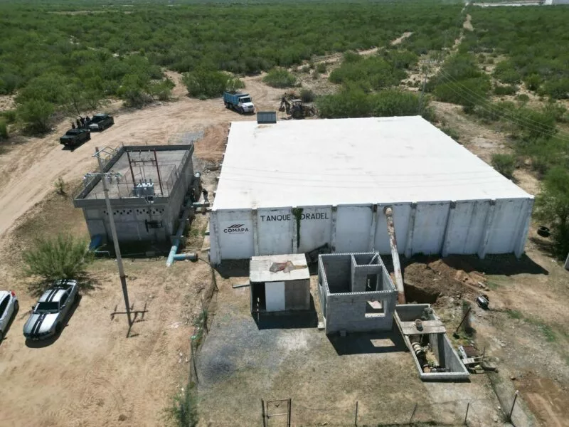 En el Poniente de Nuevo Laredo se garantiza abasto de agua con rehabilitación de cisterna y tanque de agua