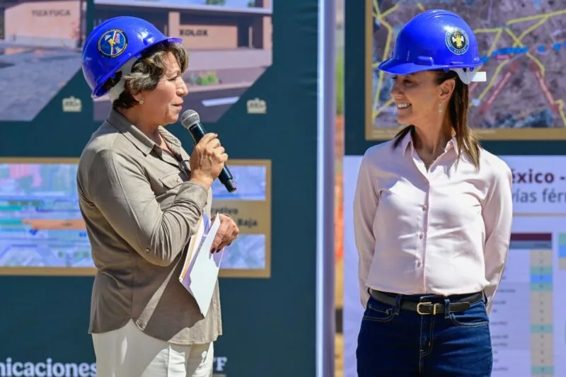 Supervisan Presidenta Claudia Sheinbaum y Gobernadora Delfina Gómez los avances del Tren México-Pachuca que atenderá a más de 100 mil usuarios diarios