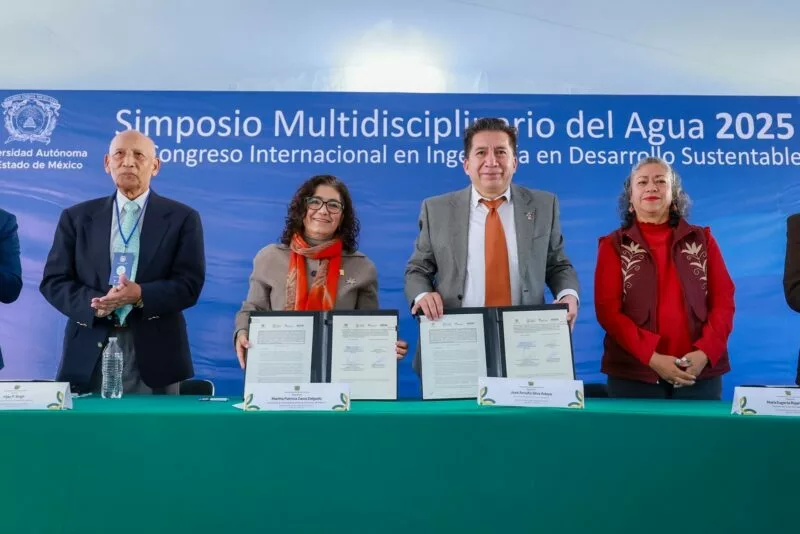 UAEMéx y Secretaría del Agua firman convenio para impulsar la sustentabilidad y la seguridad hídrica en el marco del Simposio Multidisciplinario del Agua 2025