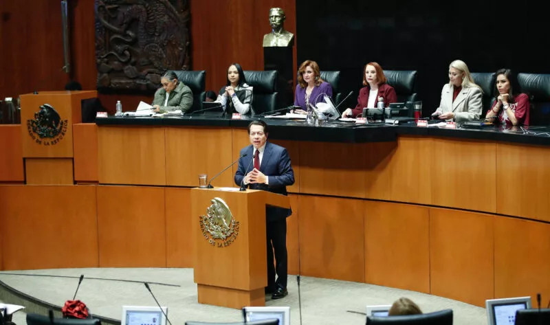 En 2026 se logrará erradicar el analfabetismo en México, asegura Mario Delgado ante el Pleno del Senado