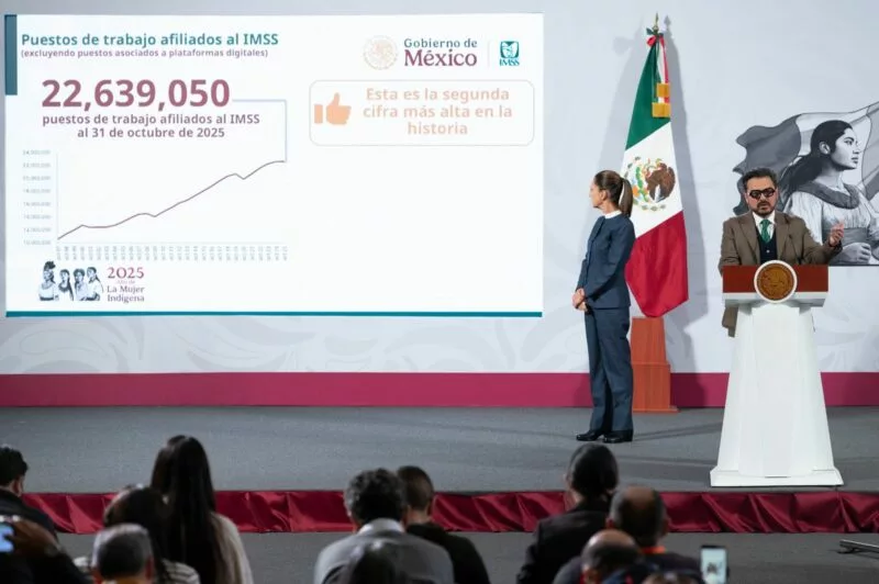 Empleo afiliado al IMSS registra cifras Récord con 22 millones de puestos de trabajo