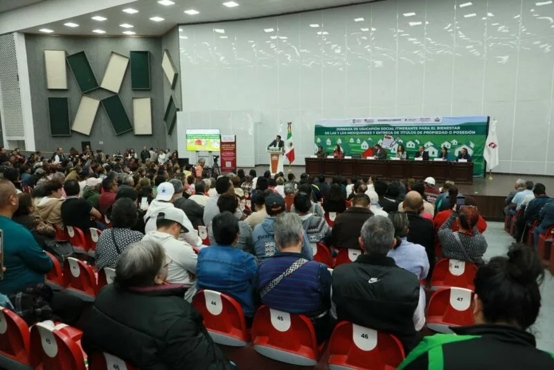 Usucapión social itinerante benefició a 482 familias mexiquenses