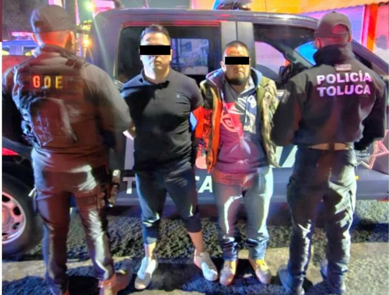 Siete detenidos por varios delitos en Toluca reporta la policía