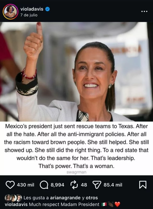 Celebridades Reconocen el Trabajo de la Presidenta Claudia Sheinbaum en 2025