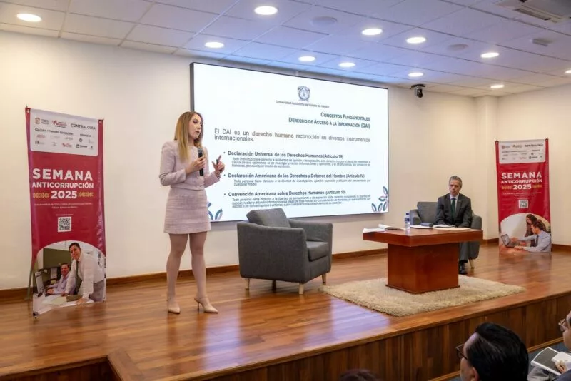Consejera Jurídica de UAEMéx, Evangelina Sales, participó en Semana Anticorrupción de la Secretaría de la Contraloría