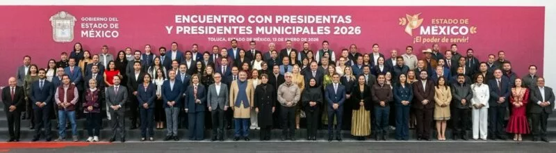 Alinea Gobernadora Delfina Gómez prioridades con los 125 municipios mexiquenses para fortalecer seguridad y obra pública este año