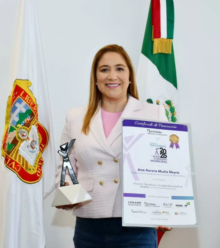 El Gobierno de San Mateo Atenco obtuvo el Premio Nacional por el programa “Unidos por nuestras escuelas”,