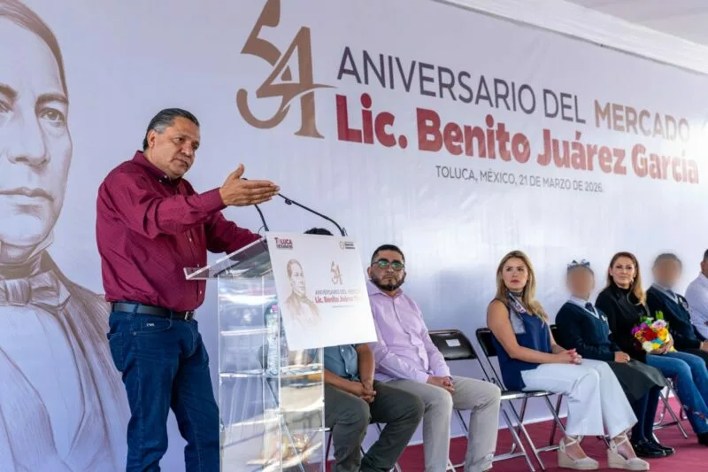 Conmemora Ricardo Moreno 54 aniversario del Mercado Licenciado Benito Juárez García