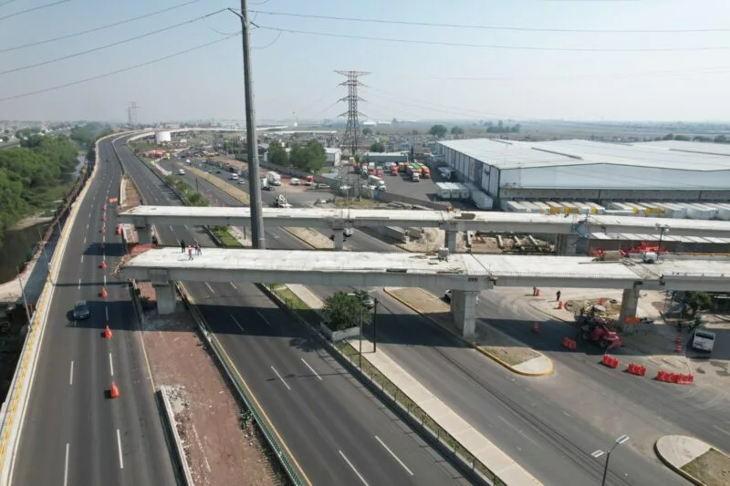 Comienza colocación de trabes del puente “La Mexiquense”; habrá cortes nocturnos a la circulación