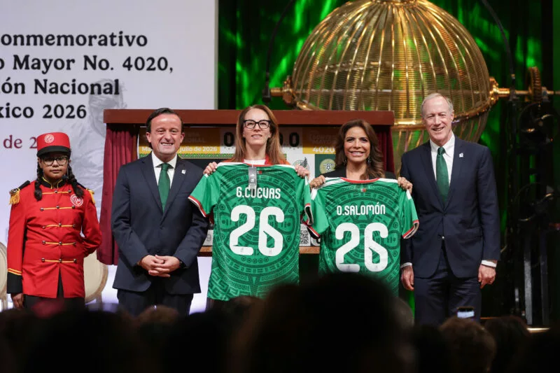 Federación Mexicana de Futbol y Lotería Nacional presentan billete de la Selección Nacional de México rumbo al Mundial 2026