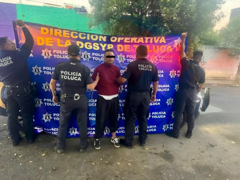 Captura policía de Toluca a motorratón en La Retama