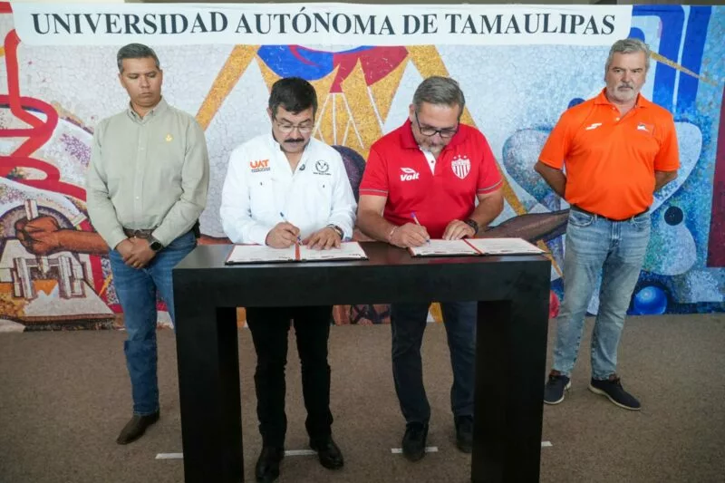 Firma la UAT alianza deportiva entre Correcaminos y el Club Necaxa de la Liga MX