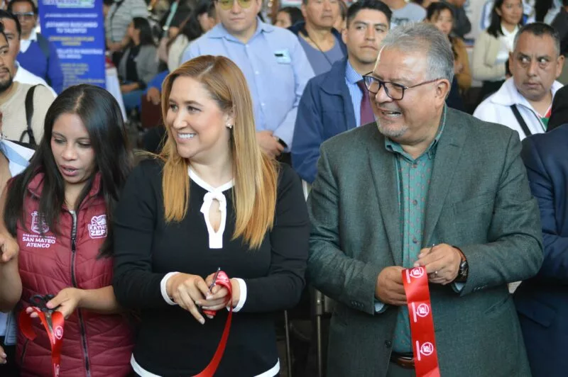 Ana Aurora Muñiz, reconoció el respaldo  del Gobierno al arrancar la Feria del Empleo San Mateo Atenco 2026