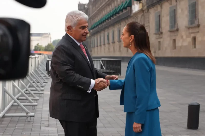 Claudia Sheinbaum, recibió en Palacio Nacional al Presidente de Panamá, José Raúl Mulino Quintero